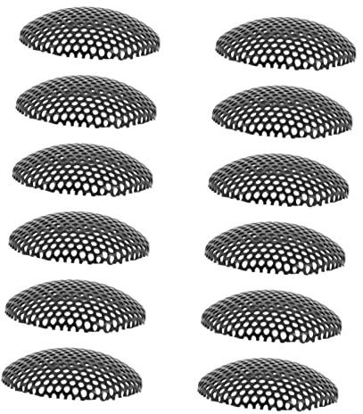 Hoement 12pcs Small Grille Microphone Pop Filter Sound Box Net Cover for Microphones
