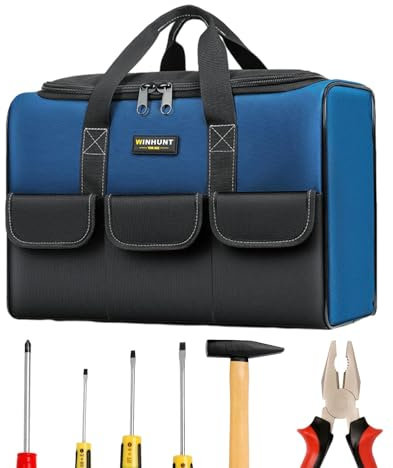 Werkzeugtasche | Bautasche | Robuste Tasche | Langlebige Aufbewahrung | Zimmermannsbeutel | Wasserdichte Oxford-Stoff-Werkzeugtasche, robuste Aufbewahrungs-Organizer-Arbeitswerkzeugtasche für Mechanik
