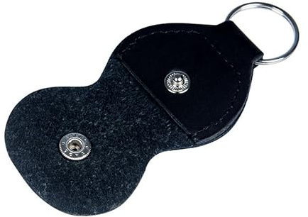 GOOHOCHY 2stücke Gitarrenplektrumhalter Aus Pu Und Leder Plektrumtasche Mit Metallring Tragbar Und Praktisch Für Gitarrenplektren Schwarz