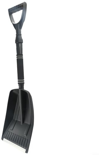 HomeVortex Auto-Schneeschaufel, 2-in-1-Eiskratzer, Schneeschaufel, 4-Wege-Rotationseinstellung, zum Entfernen von Eis, Schaufel, Schnee, Schnee fegen und Frost kratzen