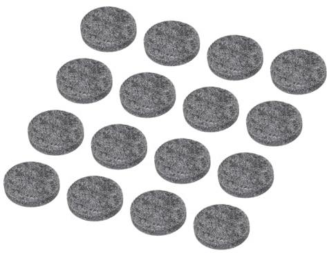 QUARKZMAN 48 stycken självhäftande filt 30 mm rund liten filtglidare för stolar, halkfria kuddar, möbeltassar, stolben, skydd förhindrar repor för möbler, hårt golv, mörkgrå