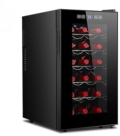 TT-YEC Silent Wine Refrigerator, Touch Temperature Controlled Glass Door (11-18°C), Constant Temperature Wine Storage Cabinet, 10-18 Bottle Wine Cooler, Suitable for Home Bar, Apartment,D