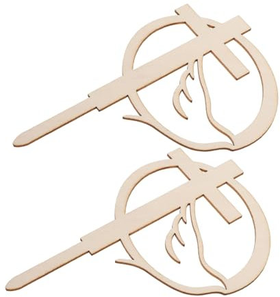 LOLIPPYY 2stücke Holz Kreuz Kuchen Dekoration Für Taufe Babyfeier Und Hochzeiten Kreative Cupcake Toppers Mit Stilvollem Design Für Festliche Anlässe