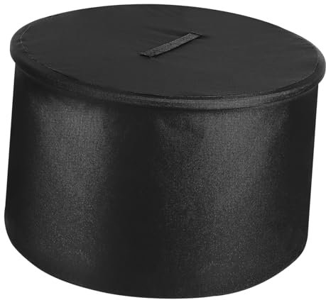 ifundom Housse pour Barbecue Ronde en Tissu Oxford 600d Noir, Protection et Résistante aux Dommages pour Foyer Extérieur de Patio