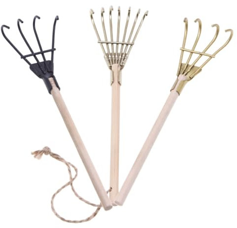 LOPUNER 3Pcs Miniature Iron Rakes for Zen Gardens DIY Craft Tools for Incense Ashes Outdoor Planting Elegant Decorative Accessories for Japanese Style Landscapes