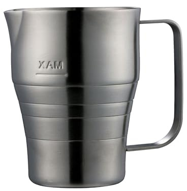 WATERBELINE Brocca professionale da 900 ml in acciaio inox per schiumare il latte con manico ergonomico per caffè latte art schiumare tazza con scala