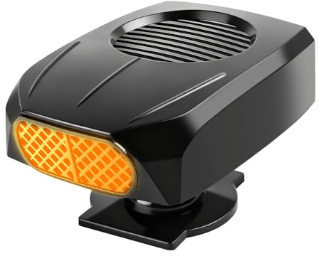 Pengrity Riscaldatore Auto 12V 120W, Sbrinatore Parabrezza Auto, 2 in 1 Riscaldamento Auto, Portatile Riscaldatore per Auto, Rotazione a 360°, Riscaldamento Rapido, Sbrinatore e Sbrinamento