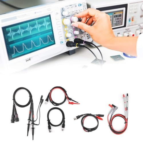 Jectse Oscilloscope Clamp/Holder Probe Kit,Oscilloscope Leads Cable,Multimeter Cable,Probe Tip with 16 Marking Rings