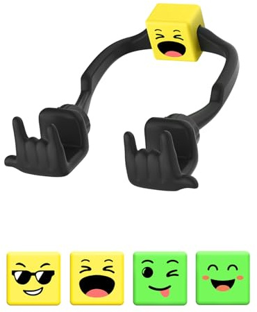 Stocking Stuffers for Teens Girls Boys Adults Cell Phone Holder with Clip: Dual-Sided Mood Cubes Clips for Gesture Phone Stand Desk Accessory Cool Gadget Birthday Gifts for Men Kids Women Christmas
