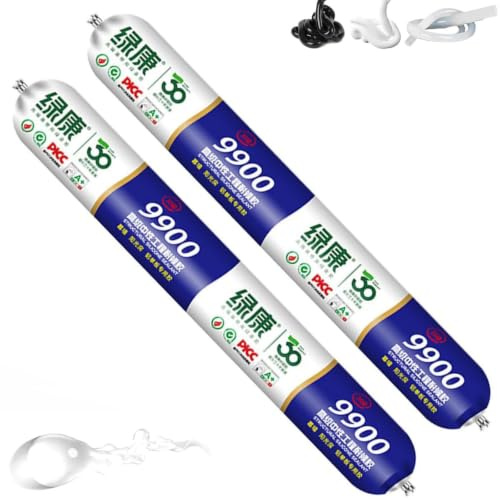 9900 Sealant Waterproof, solution permanente pour fissures de toiture et de mur, mastic silicone imperméable pour extérieur, résistant à la chaleur, aux déchirures et à l'étirement (2pcs,Transparent)