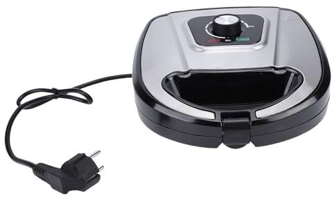 Tnfeeon Macchina per Elettrica, Piastra per Waffle Piastre Antiaderenti Rimovibili e Riscaldamento Rapido da 750 W, Macchina per Waffle Compatta per Griglia per Piccole Cucine e Dormitori Panini