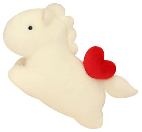 KUKUShining Pony Plüsch, Niedliches Cartoon Pferde Kuscheltier Weiches Schlafkissen Mit Dekoration Geschenkidee for Geburtstag(White)