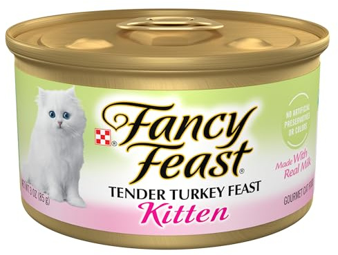 Purina Fancy Feast Kitten Tender Turkey Feast Wet Kitten Food Pate - (Pack of 24) 3 oz. Cans