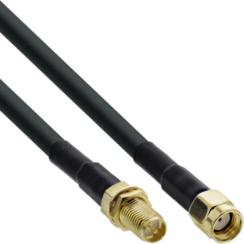 InLine 40860C WLAN Kabel, R-SMA-Stecker auf R-SMA-Kupplung, 20m