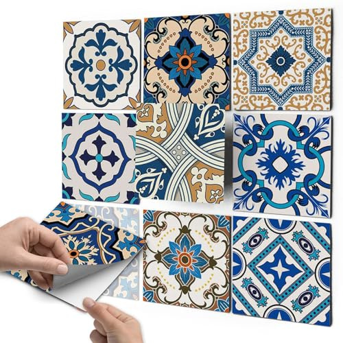 CREATISTO Fliesenaufkleber 10 x 10 cm (18 Stück) – Klebefliesen Seidenmatt für Küche & Bad – Haftet optimal & einfach anzubringen dank Bubble-Free Technologie | 5+ Jahre haltbar