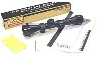 BSA Special 4x32 WR Air Rifle Scope ready to mount, 4 times magnification, 32mm lens and two 11mm (3/8”) dovetail mounts already fitted. Includes Allen key, cleaning cloth & lens caps