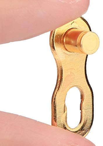 VGEBY1 Fahrrad kettenglied, 2 Paar / 11-Fach Fahrrad kettenglieder Kettenschloss Schnellverschlusskette, wiederverwendbarer Gelenkverbinder für schwere Fahrräder(Gold)