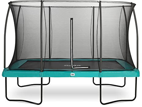 Salta Comfort Edition - Trampolin mit Sicherheitsnetz - 214x153cm - Schwarz | TÜV geprüft, Rechteckiges Outdoor Trampolin, Gartentrampolin - Set mit Sprungmatte, Sicherheitsnetz, Federn, Randabdeckung