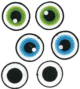 Kleiber Bügelbild Patch Applikation zum Aufbügeln Augen 2,8-3,0 cm