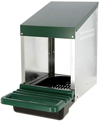 Kerbl Hobbyfarming Legenest, 1 Abteil, Legebox, Eierbox, dunkelgrün, 26x52x43,5cm, Metall verzinkt, Hühner, mit Entnahmeklappe