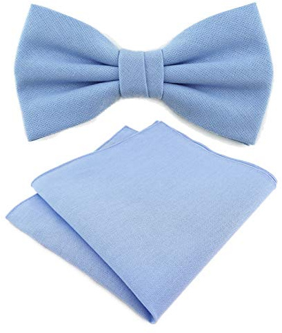TigerTie - SET Jungenfliege + Einstecktuch in einfarbig Uni - Fliegen Gr. 29 bis 50 cm Halsumfang verstellbar + Aufbewahrungsbox