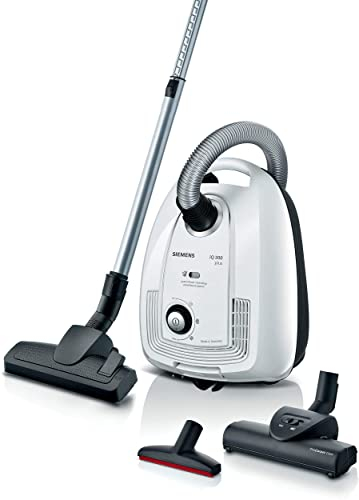 Siemens Bodenstaubsauger VSP3T212, weiß-schwarz, 900 Watt, mit Beutel