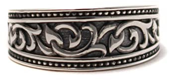 loveyourdiamonds Zehenring aus 925 Sterling Silber mit Efeu Tribal Muster