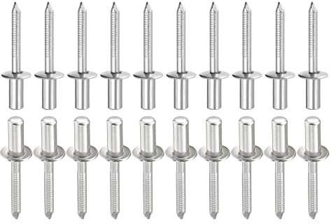 DTGN 6.4mm x 14mm (DxL) Aveugle Rivets - 25 Paquet | Acier Inox 304 Dôme Fermé Extrémité Rivet Bonne pour Machinerie Assemblage