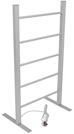 KLZUOPT Scaldasalviette Scaldasalviette Elettrici Scaldasalviette, Scaldasalviette, Scaldasalviette Elettrico Space Alluminio, 5 Barre Riscaldate Stendino Asciugamani Riscaldato