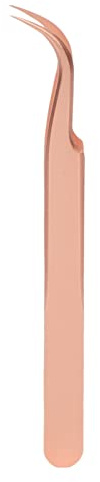 Ögonfransförlängningspincett, ögonfranspincett Bekvämt Grepp Roséguld för Nagelkonst (Böjda pincett)