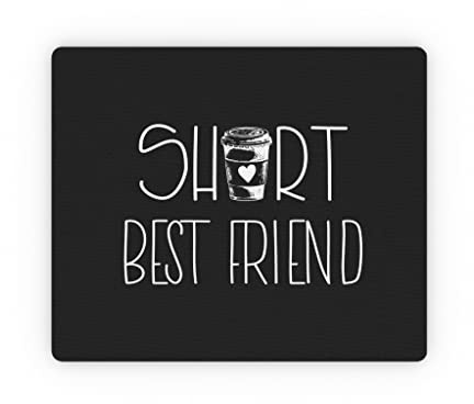 Hilarious Caffeinated Shorter Besties Sarcastic Illustration Humorous Coffee Enthusiasts Mockery Pun Sayings Rectangular Mouse Pad 9.3″ x 7.8 / Rectangle