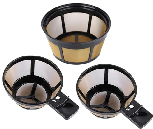 Wiederverwendbarer Kaffeekorbfilter, kompatibel mit Hamilton Beach 2-Wege-Kaffeemaschine, 49980A, 49980Z, 49933, 47650, 2 Einzelportionsbrüh-Ersatz + 1 8–12 Tassenkorb, Kaffeefilter passend für