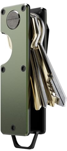 MINBERAND Key Organizer Compact Key Holder Metal Key Chain Minimalist key case key holder for keychain Secures 1-5 Keys