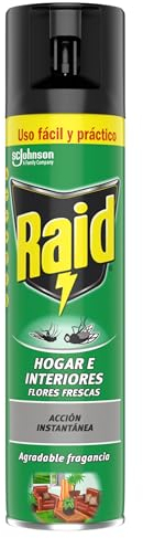 Raid Spray Insecticida - Aerosol Hogar e Interiores, Incoloro. Unidad, 400ml