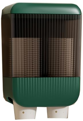 Portabicchieri automatico da Parete a Doppio Tubo,distributore di bicchieri di carta, organizer per tazze, Dispenser Bicchierini Caffe e Bicchieri di Plastica Usa e Getta,Ufficio,Casa,Palestra e Bagno