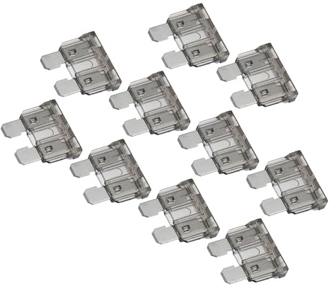 VekAuto 10 Pcs Blade Style Fuse, 2A Blade Fuses Universal for Car Plastic Metal Gray