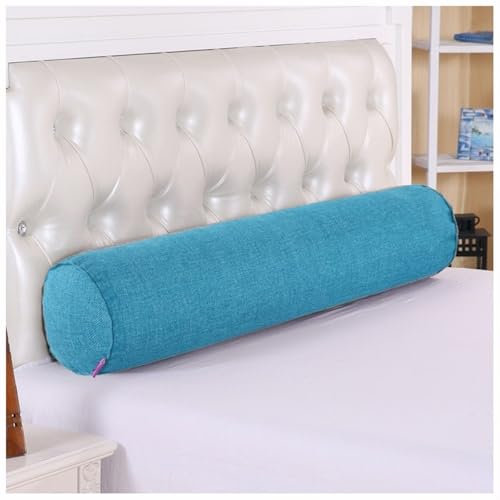UICMNSI Nacken-Und Knierolle Kopfkissen Kissenrolle Nackenkissen Kissen Rolle Orthopädisches Nackenkissen, Lagerungsrolle, Bolster Side Sleeper Pillow with Abnehmbar Cover(Peacock blue,20x100cm/8x39in