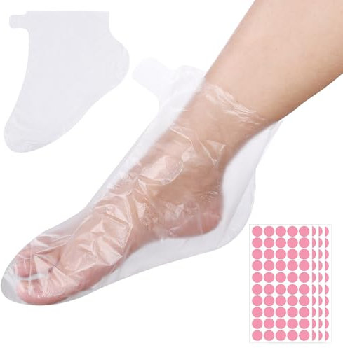 200 Stück Clear Plastic Einwegstiefel Paraffinwachs Fußmaske Fußabdeckung, Paraffin Wachsbad Fußmaske Socken für Fußpflege, Fuß Hot Spa Fußabdeckungen
