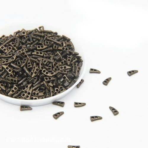 100 Stück 6 mm Super-Mini-Horn-Knebelknöpfe Metall Silber Bronze Puppenkleiderknöpfe Kleine Knöpfe für Puppenkleidung-Bronze-6 mm 100 STK