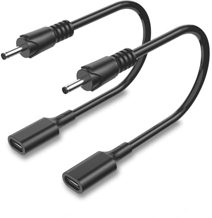 1Ft USB C to DC 3.5mm x 1.35mm Power Cable, 15W 5V USB C Female to Male Plug Supply Adapter Power Cable for Router, Mini Fan, LED Light, External Hard Drives, Audio Mixing, 2Pack