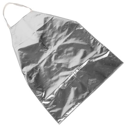 DOITOOL Hitzebeständige Aluminiumfolie Schürze Hochtemperatur Schutz Industriearbeit Für Schmieden Chemiefabriken Einstellbar Komfortabel
