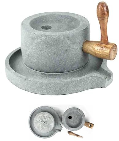 Mulino a Pietra Macina Cereali Manuale da Cucina Rimovibile, Spremiagrumi Piccolo e Sano a Manovella per La Casa, Macchina per Macinare Mais, Riso, Soia, Fagioli Mungo, Noci(22cmx35cm(8 5/8x13 3/4))