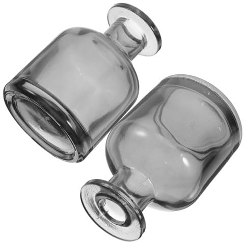 ORFOFE 2 Botellas De Vidrio con Difusor De Varillas, Rellenables Y Reutilizables, con Forma Cilíndrica, Vacías, para Aromaterapia, para Oficina, Hogar Y Coche.