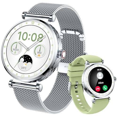 Smart Watch 1.19 AMOLED Ultra-Clear Display, Smart watches for Women with 110+ Sports Modes/Heart Rate/Sleep Monitor, Smartwatch IP68 Waterproof for iPhone/Samsung/Android