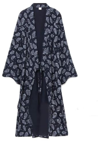 FANCYPUMPKIN Japansk kimono för män Yukata bomullsbadrock, Flerfärgad-03, L