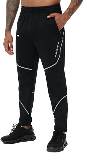 WISMBOX Herren Fahrradhose Thermo Fleece MTB Radhose Lange Wasserdicht Winddicht Softshellhose Warm Mountainbike Wanderhose Lang Radlerhose für Winter