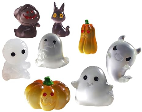 YUGSHNKFC Halloween Minis Resin Figure Resin Petites Petites Figures pour Cacher Les Citrouilles De Citrouilles Fantômes De Jardin Fantomatique Décorations des Figurines Miniatures d'halloween
