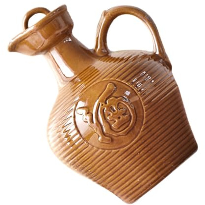 VALICLUD Ceramic Wine Jug with Handle Jin Capacity Multi-Function Household Wine Container Tapered Spout Smooth Pouring Portable Vintage Style Pot for Water Tea Liquor