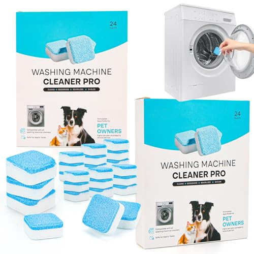 48 Stück Waschmaschinenreiniger Tabs für Haustierbesitzer,Encuryna Reiniger mit Formel für Tiefenreinigung Maschinenreiniger Washing Machine Cleaner Descaler geeignet Reinigung für Tiefenreinigung
