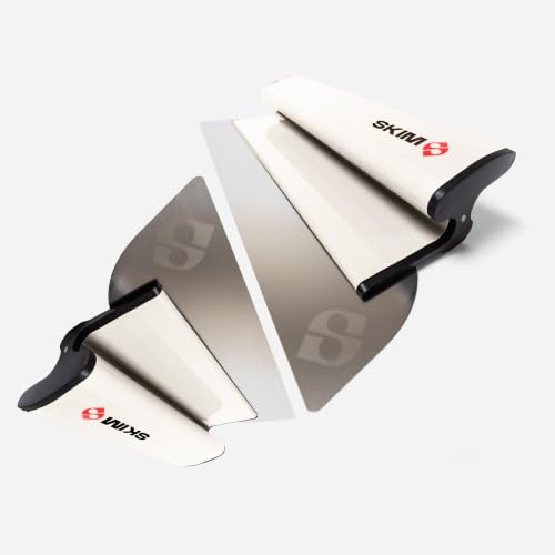 SKIM – Lame à enduire inox | Finition parfaite & glisse fluide | Outil pro pour enduits, lissage, rebouchage | Manche ergonomique (DUO PACK)